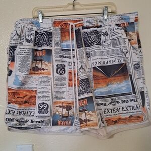 No Boundaries Mens Route 66 Palm Springs Xlarge 40 42 Shorts Drawstring